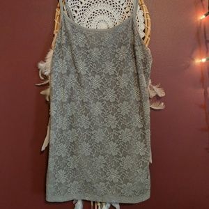 Gray lace tank top from the brand Grane